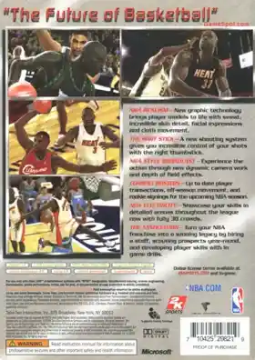 NBA 2K6 (USA) box cover back